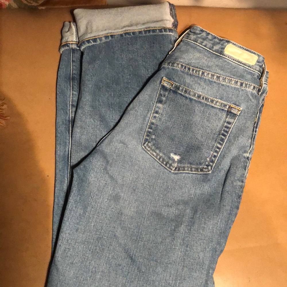 AG Adriano Goldschmied Jeans Alexis high rise vintage straight 28 distressed